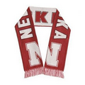 Knitted Stadium Scarf With Fringe